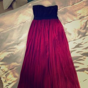 Burgundy and black maxi dress by You